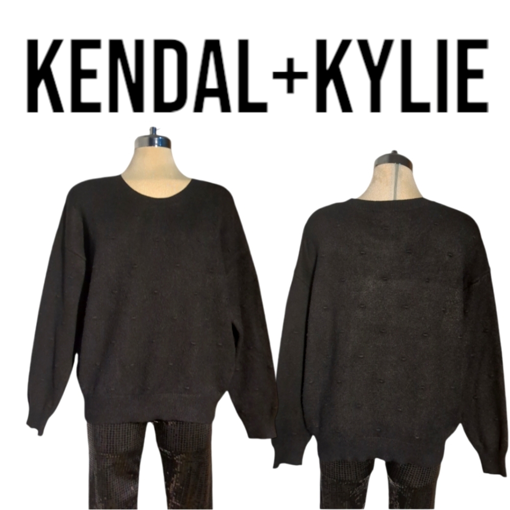 KENDALL+ KYLIE Black Long Sleeve Sweater Size L/G
